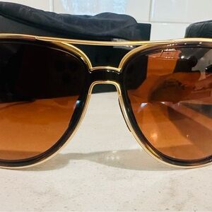 Oakley Gold Frame Sunglasses with Brown Lenses